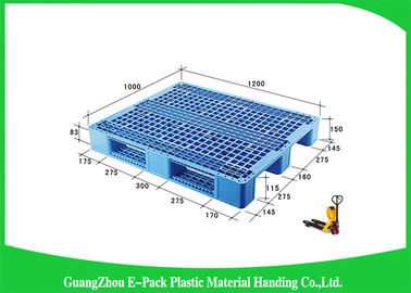 พาเลทพลาสติกวางซ้อนกันได้สองด้าน 4 ทาง, พาเลทพลาสติกกันกระแทก 1200 X 1000mm