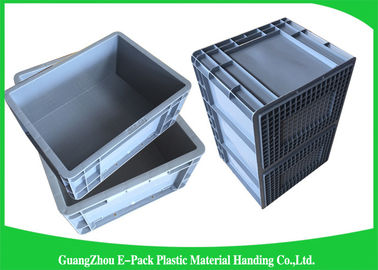 Standard WarehouseEuro Stacking Containers การเคลื่อนย้ายที่เก็บข้อมูลสีเทาน้ำหนักเบา
