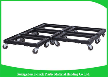 4 ล้อ Heavy DutyPlastic เคลื่อนย้าย Dolly ความจุขนาดใหญ่อายุการใช้งานยาวนาน 612 * 412 * 145mm