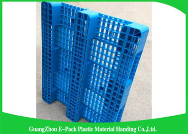 พาเลทพลาสติกยูโรหน้าเดียว Virgin HDPE ระบายอากาศสำหรับคลังสินค้า