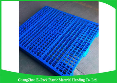 พาเลทพลาสติกยูโรหน้าเดียว Virgin HDPE ระบายอากาศสำหรับคลังสินค้า