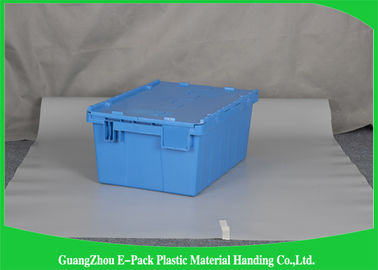 45L ใหม่ PP ซ้อนกล่องพลาสติกที่มีฝาปิด, น้ำหนักเบาถังเก็บพลาสติก