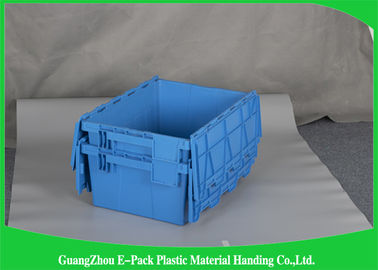 45L ใหม่ PP ซ้อนกล่องพลาสติกที่มีฝาปิด, น้ำหนักเบาถังเก็บพลาสติก