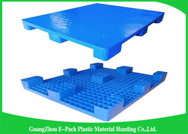 Economica Cargo Nestable พาเลทพลาสติก 9 ขาส่งออกสีน้ำเงิน 1200 * 1000mm