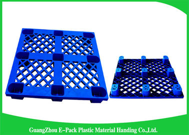 Economica Cargo Nestable พาเลทพลาสติก 9 ขาส่งออกสีน้ำเงิน 1200 * 1000mm