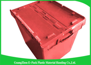 50kgs Security Moving Plastic Attached Lid Containers ทำความสะอาดง่าย