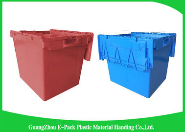 50kgs Security Moving Plastic Attached Lid Containers ทำความสะอาดง่าย