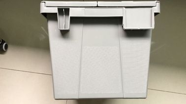 กล่องเก็บของหมุนเวียนพลาสติกที่มีความทนทานสูง 550*370 mm