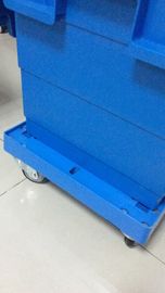 3 นิ้วสี่ล้อ PU พลาสติก Stacking Dolly Rudder การเคลื่อนย้าย Customized