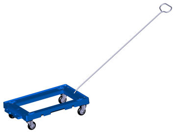3 นิ้วสี่ล้อ PU พลาสติก Stacking Dolly Rudder การเคลื่อนย้าย Customized