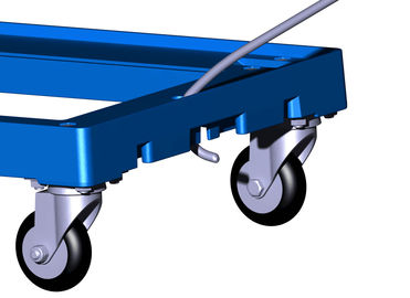 3 นิ้วสี่ล้อ PU พลาสติก Stacking Dolly Rudder การเคลื่อนย้าย Customized