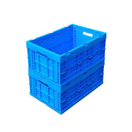 แรงกระแทก - ความต้านทาน Virgin PP พับ Tote Boxes Solid Bottom 600*400 mm