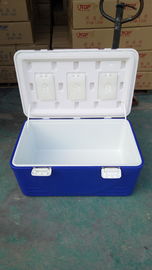 บลู 110L ปริมาตรฉนวนทำความเย็นตู้แช่เย็นกล่อง Virgin HDPE PU Foam