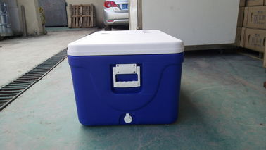 บลู 110L ปริมาตรฉนวนทำความเย็นตู้แช่เย็นกล่อง Virgin HDPE PU Foam