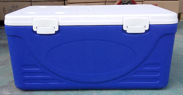 บลู 110L ปริมาตรฉนวนทำความเย็นตู้แช่เย็นกล่อง Virgin HDPE PU Foam