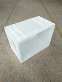 ความจุในการโหลด 15 กก. Virgin Polyethylene Euro Containers 400 * 300 มม. ที่เก็บแสงของสายพานลำเลียง