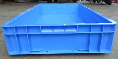 วัสดุ Virgin PP หรือ PE ที่ทนทาน Euro Stacking Containers สีที่กำหนดเอง 800 * 400 * 120mm