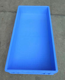 วัสดุ Virgin PP หรือ PE ที่ทนทาน Euro Stacking Containers สีที่กำหนดเอง 800 * 400 * 120mm