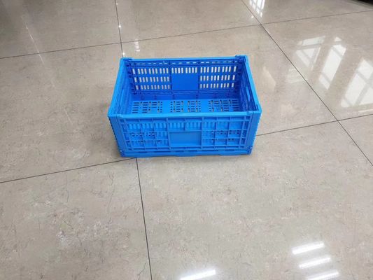 ลังพลาสติกผักและผลไม้แนวตั้งซ้อนตะกร้าตะกร้าขนส่งอาหารสดพร้อมรู