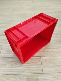 Virgin Plastic Red Euro Stacking Containers 400*300 mm Conveyor Sorting System Lids Option