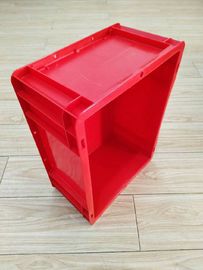 Virgin Plastic Red Euro Stacking Containers 400*300 mm Conveyor Sorting System Lids Option